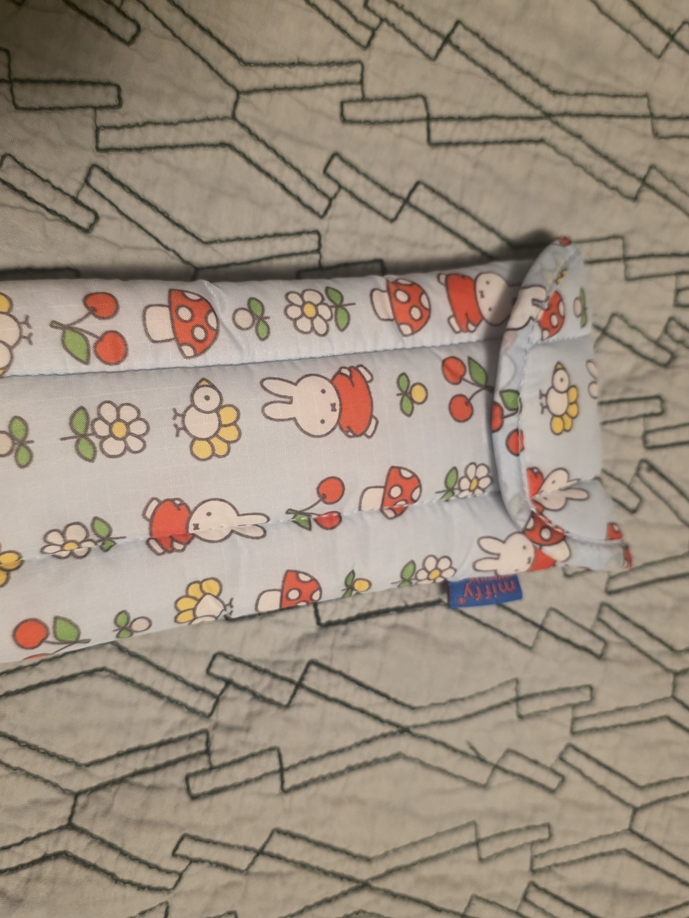 miffy Light Blue Bunny & Mushroom Sleep Sack with Red Accents